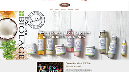 Styles Hair Salon Website Design SEO
